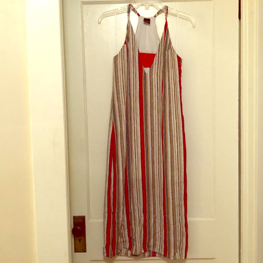 Striped midi dress